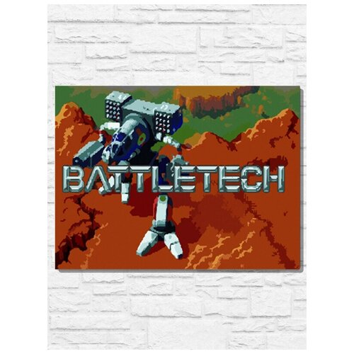 Картина по номерам на холсте игра Battletech (Sega, Сега, 16 bit, 16 бит, ретро приставка) - 9896 Г 30x40 картина по номерам на холсте игра earthworm jim sega сега 16 bit 16 бит ретро приставка 9857 г 30x40