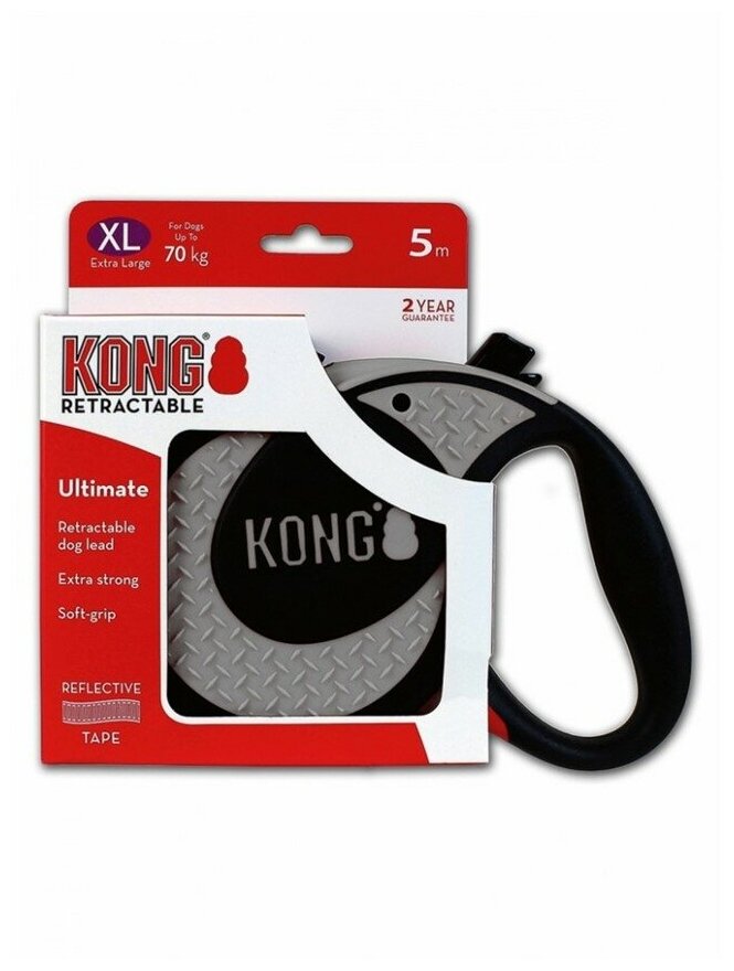 Рулетка KONG Ultimate XL (до 70 кг), лента, 5м, серая - фотография № 10