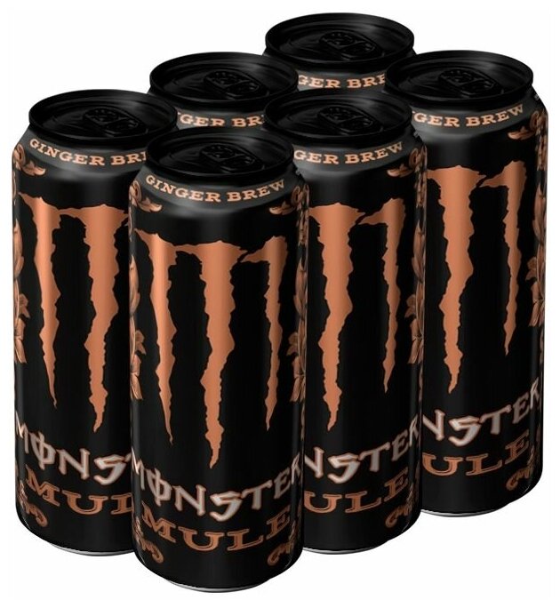 Энергетический напиток Monster Energy Mule Ginger Brew со вкусом сладкого имбиря и лайма (Польша), 500 мл (6 шт) - фотография № 1