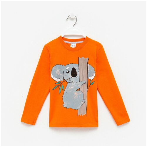 фото Лонгслив для девочки, цвет оранжевый, рост 110 см (5 лет) bella veza
