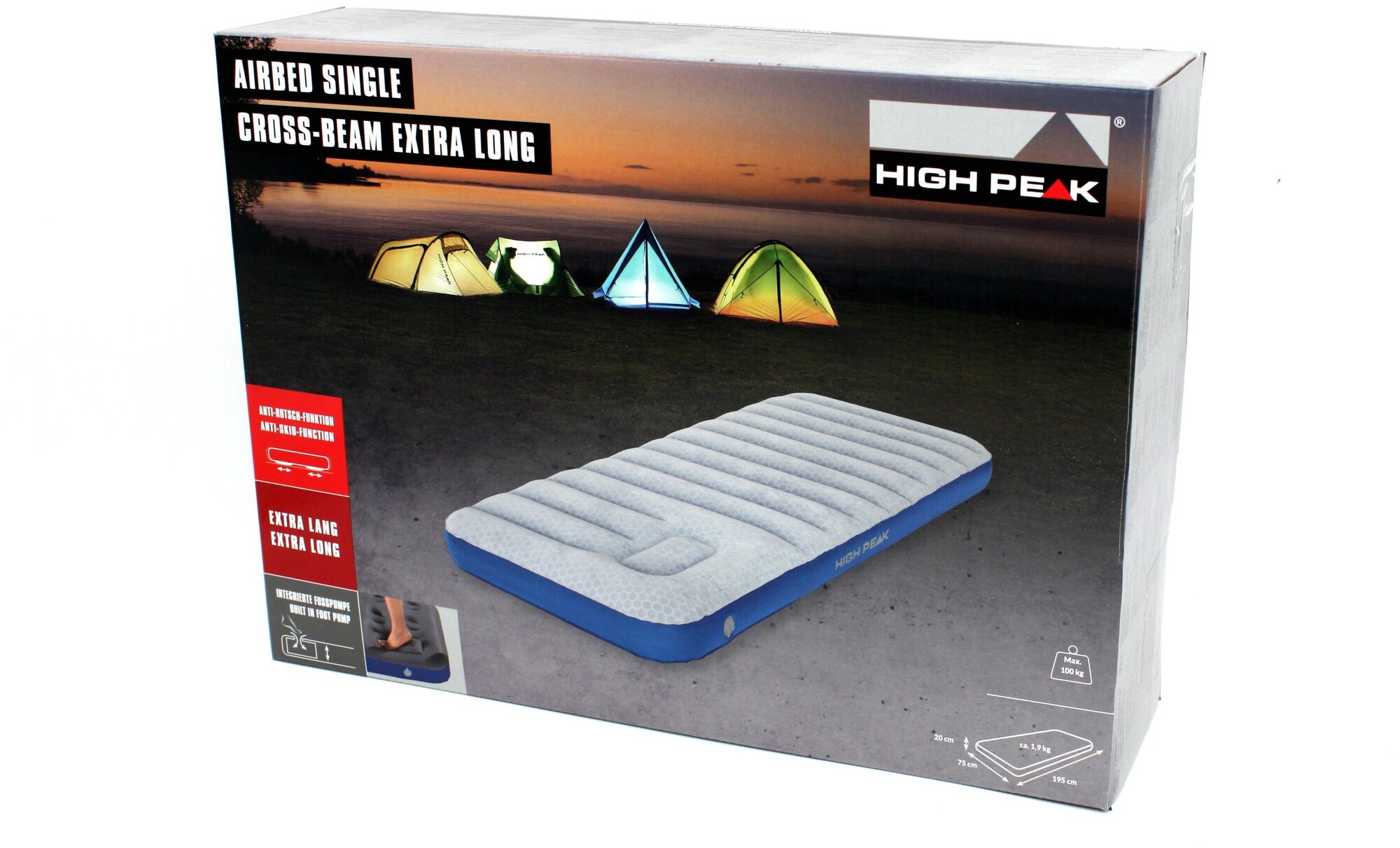 Надувной матрас High Peak Air bed Cross Beam Single XL - фотография № 3