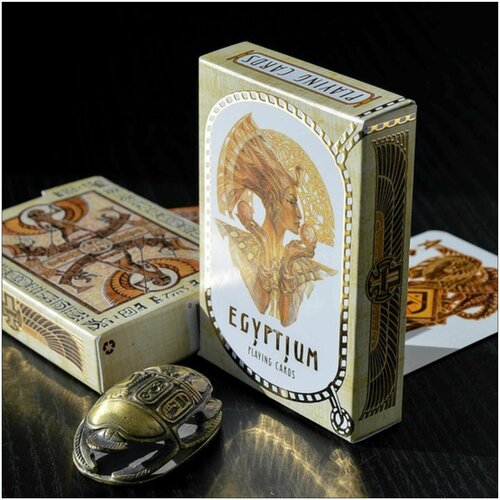 Карты игральные Еgyptium, издание Sunny / Дизайнерские художественные карты 54шт, коллекционная колода для настольных игр, для фокусов, для коллекционеров. Покерный размер, фольгирование игральные карты egyptium 54 штуки дизайнерская колода боги египта покерные карты бумажные egyptium playing cards