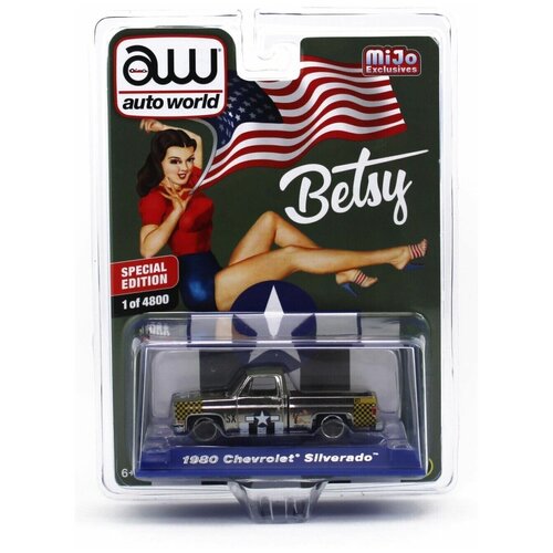 Модель коллекционная Auto World 1:64 1980 CHEVROLET SILVERADO Betsy Mijo модель коллекционная mini gt 1 64 mijo exclusives honda s2000 ap2 mugen berlina black