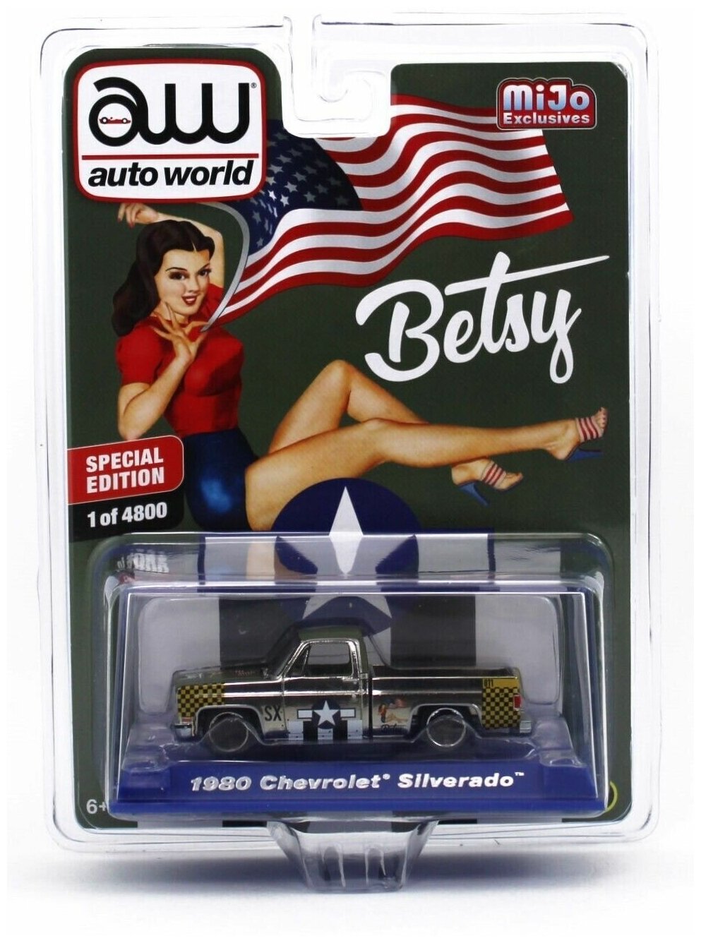 Модель коллекционная Auto World 1:64 1980 CHEVROLET SILVERADO Betsy Mijo