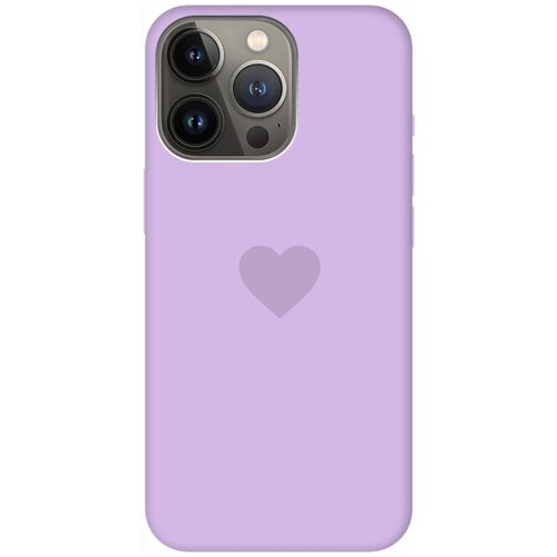 Силиконовый чехол на Apple iPhone 14 Pro / Эпл Айфон 14 Про с рисунком Heart Soft Touch сиреневый силиконовый чехол на apple iphone 14 pro эпл айфон 14 про с рисунком amazing callas soft touch сиреневый