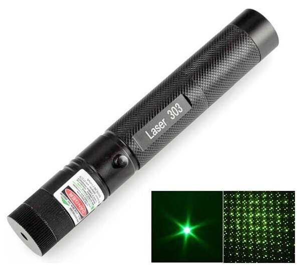 Лазерная указка Green Laser 303, черная