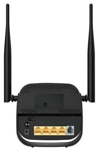 Беспроводной маршрутизатор ADSL D-Link DSL-2750U/R1A 802.11bgn 300Mbps 2.4 ГГц 4xLAN LAN черный