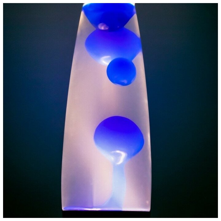 Подарки Лава лампа с синим воском (41 см) - фотография № 6