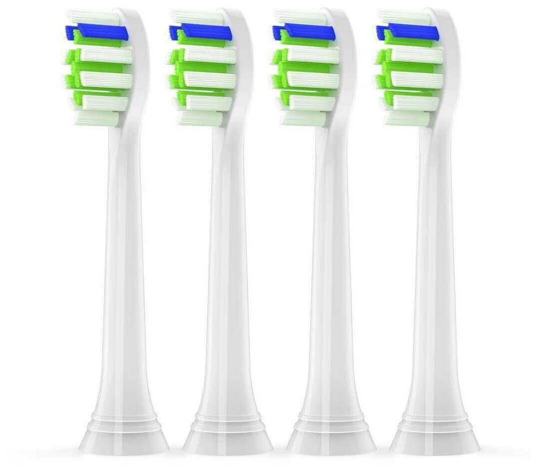 Набор совместимых насадок для Philips Sonicare HX6062/HX6064 4 штуки - фотография № 3