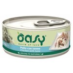 Oasy Wet dog Specialita Naturali Chicken Tuna дополнительное питание для взрослых собак с курицей и тунцомом в консервах - 150 г - изображение