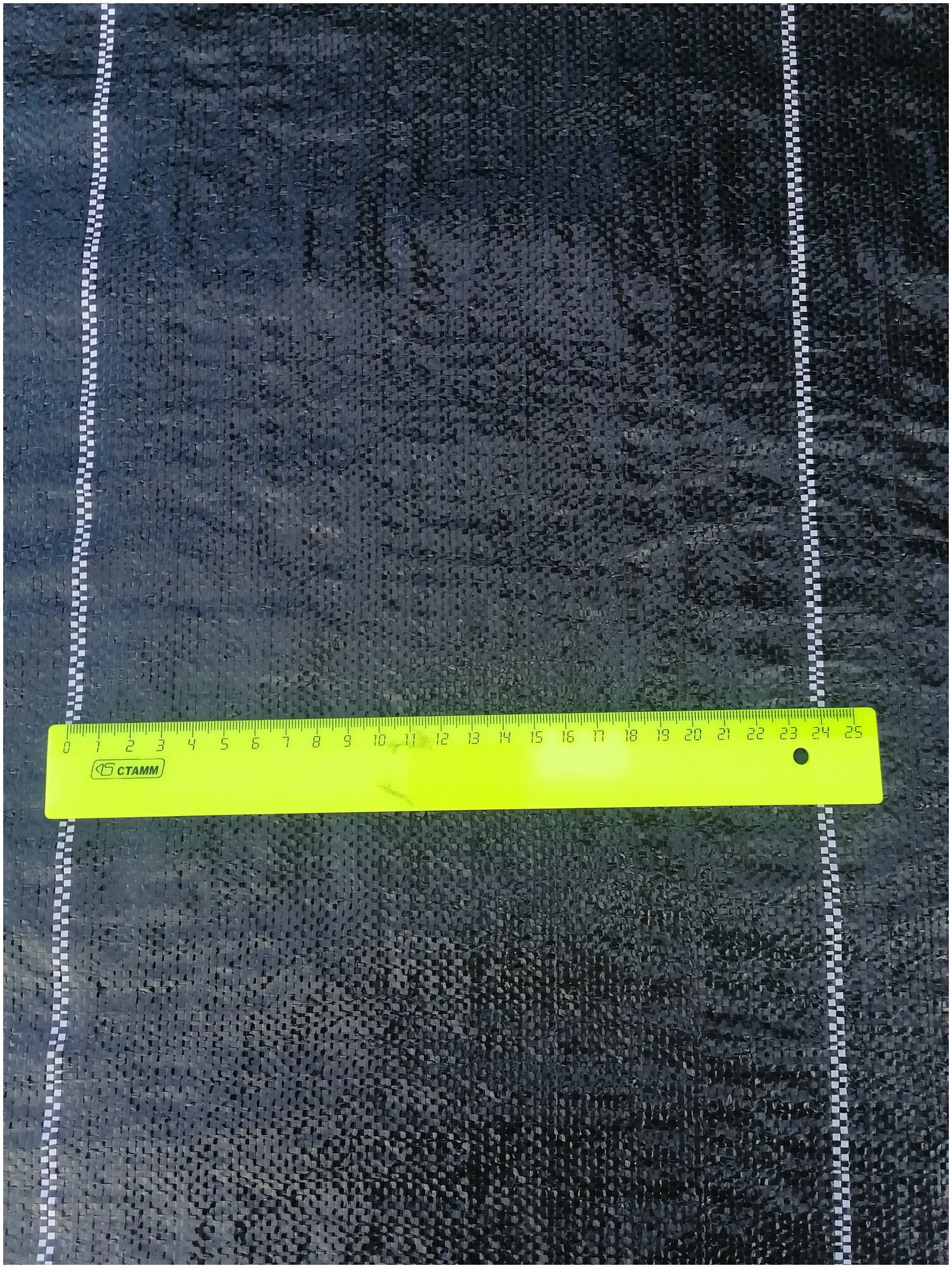 Агроткань застилочная 100гр/м2, 1м*100м, черная с разметкой (S=100м2) / геотекстиль / укрывной материал - фотография № 4