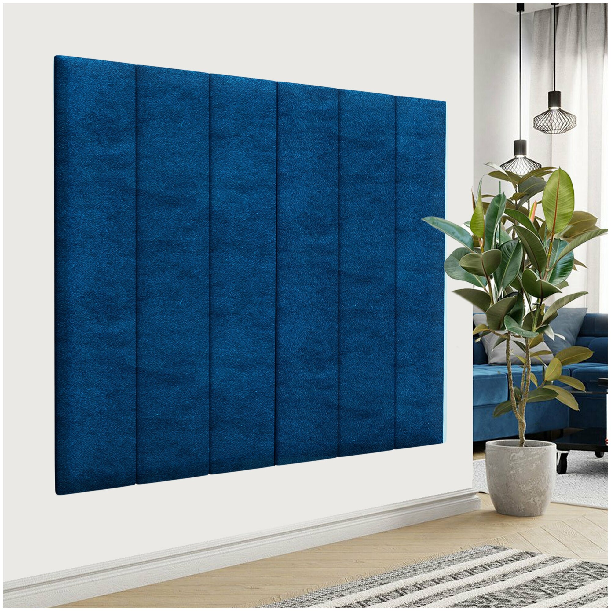 Стеновая панель Velour Blue 20х100 см 1 шт.