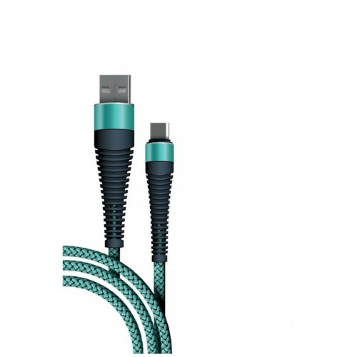 Дата-кабель Fishbone USB - micro USB, 3А, 1м, Тиффани, BoraSCO кабель borasco 50183 fishbone micro usb красный 1 м 3a