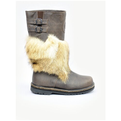 фото Сапоги мужские монгольские с натуральным мехом (волк) нет бренда