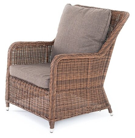 Плетеное кресло "Гляссе" из искусственого ротанга, цвет коричневый