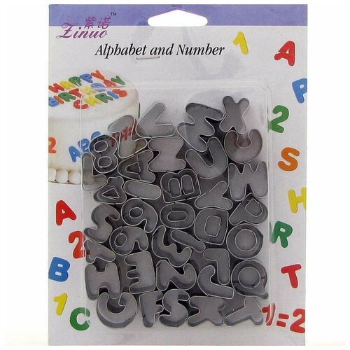 Выемка для теста Алфавит английский набор 37 шт. Alphabet and Number Zinuo