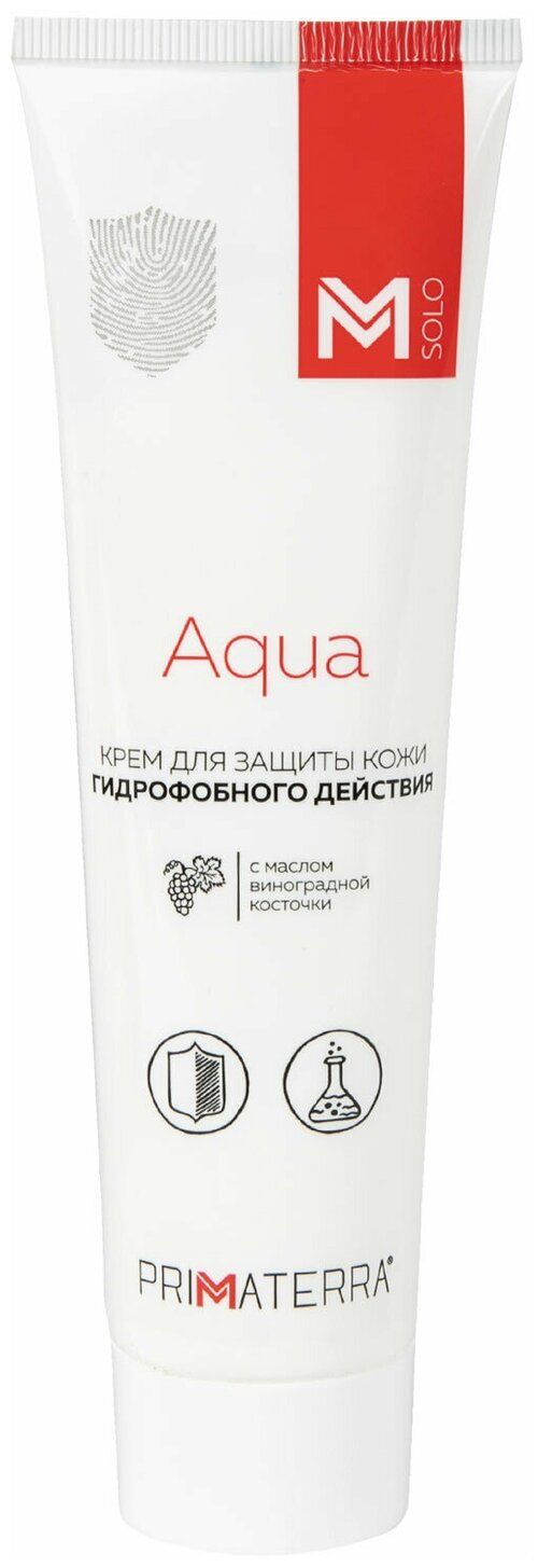 Крем защитный 100 мл M SOLO AQUA гидрофобный для кожи, от кислотных и щелочных средств, 8752