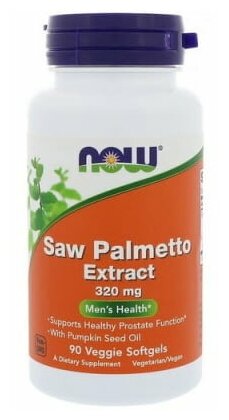 Экстракт ягод Пальмы Сереноа Нау Фудс (Saw Palmetto Extract Now Foods), 320 мг, 90 капсул