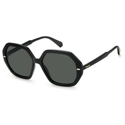 фото Солнцезащитные очки polaroid, овальные, с защитой от уф, для женщин, черный