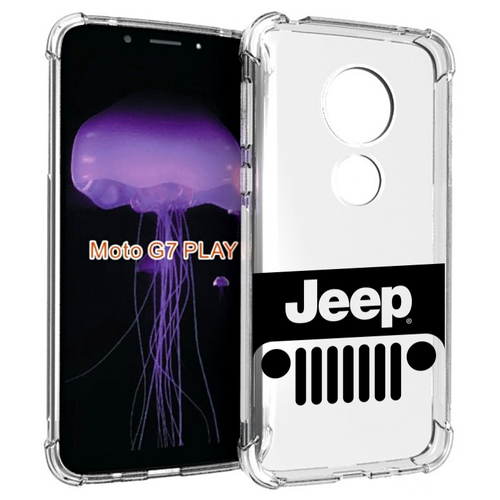 Чехол MyPads jeep-джип-3 мужской для Motorola Moto G7 Play задняя-панель-накладка-бампер