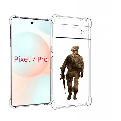 Чехол MyPads call-of-duty мужской для Google Pixel 7 Pro задняя-панель-накладка-бампер