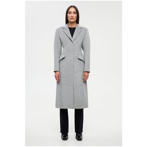 Пальто с декоративными швами SHI-SHI (40, серый)