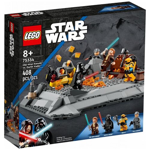 Конструктор LEGO Star Wars 75334 Obi-Wan Kenobi vs. Darth Vader Оби-Ван Кеноби против Дарта Вейдера, 408 дет. hasbro star wars black series коллекционная фигурка оби ван кеноби странствующий джедай 15 см