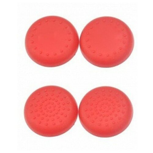 Защитные резинки на джойстик Thumb grips 4шт. (красные) беспроводной геймпад n 1 для xbox one pc playstation 3 черный