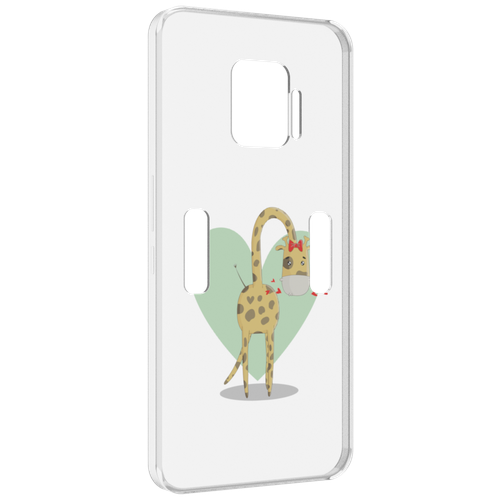 Чехол MyPads Влюбленный жираф 14 февраля для ZTE Nubia Red Magic 7 Pro задняя-панель-накладка-бампер
