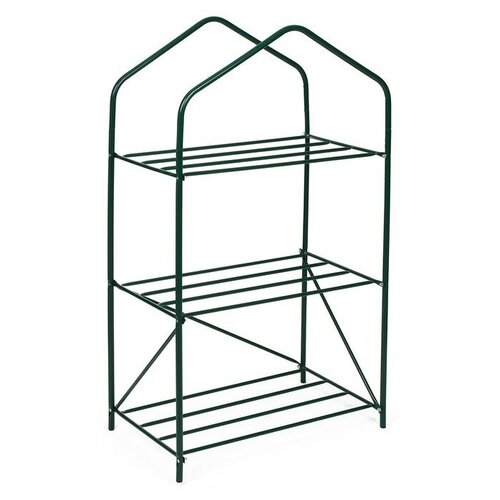Стеллаж для рассады 3 полки 110 х 65х 40 см, мет. труба d-16мм, пакет 7582699