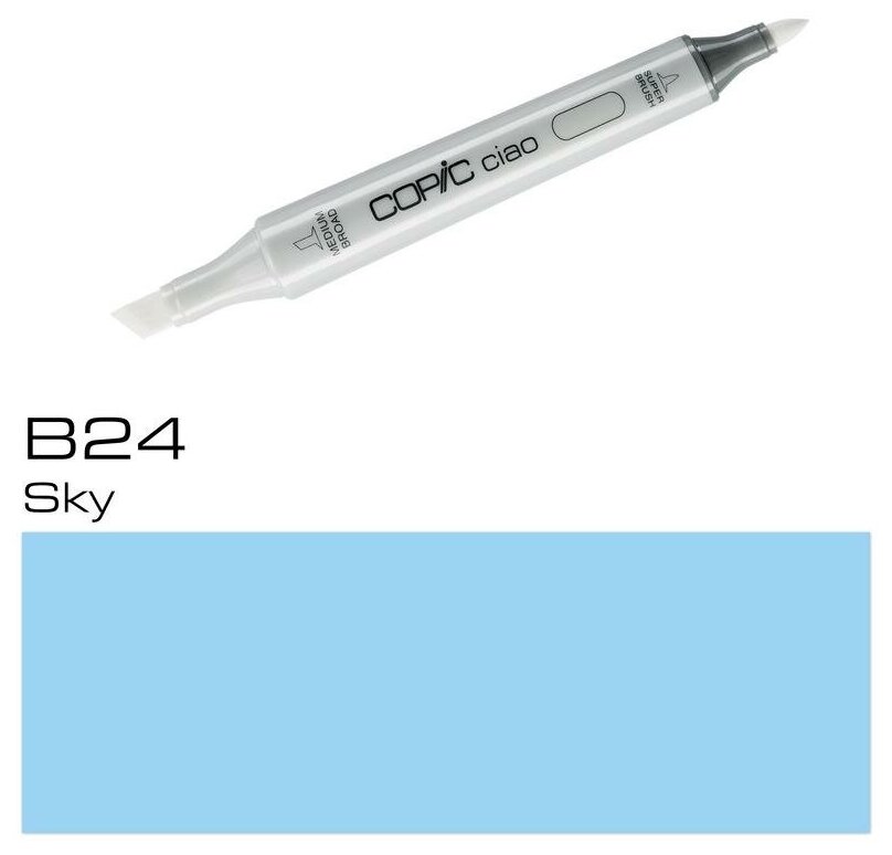 Copic Маркер спиртовой, двусторонний "Copic Ciao", цвет №B24 голубой небесный sela39 YTZ2