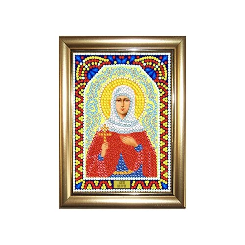 фото Алмазная мозаика "святая виктория" 10,5х14,5см в подарок золотая рамка для готовой работы наследие