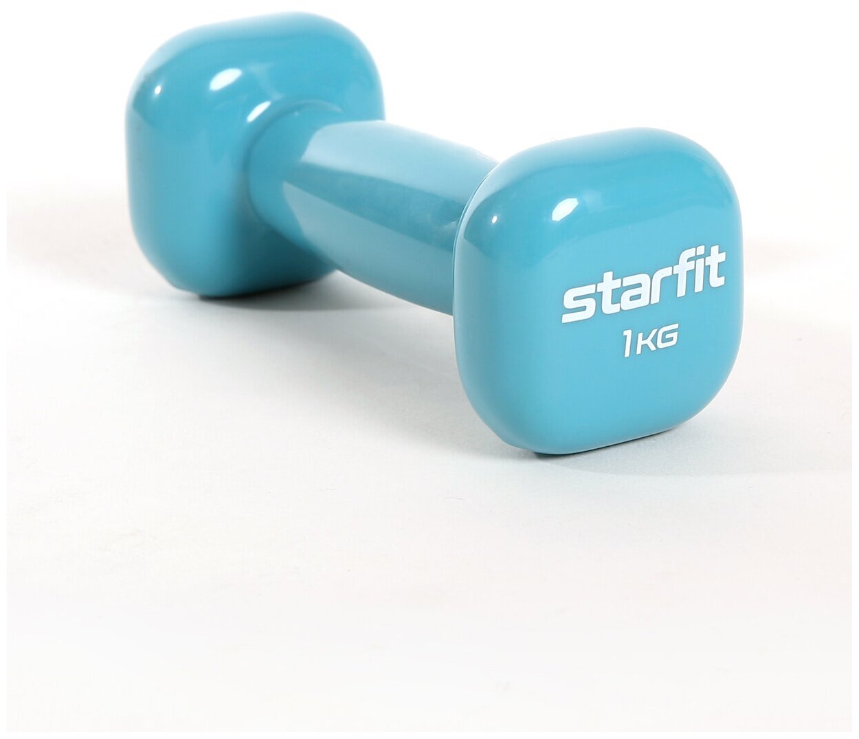 Гантели для фитнеса виниловые набор гантелей STARFIT DB-105 1 кг, голубой, 2 шт