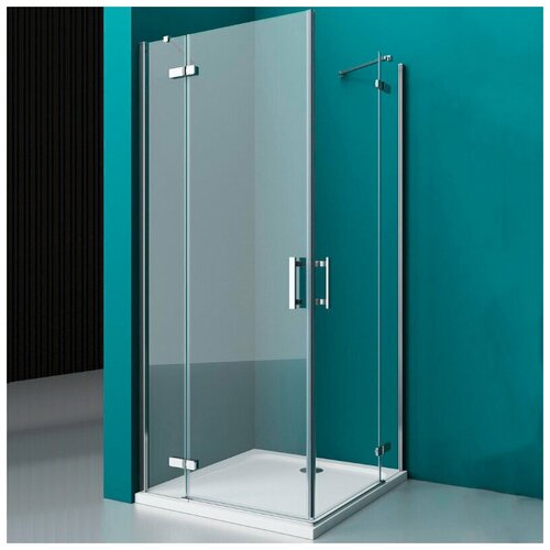 Душевой уголок BelBagno Kraft 100х90 KRAFT-AH-22-100/90-C-Cr-L профиль хром стекло прозрачное душевой уголок belbagno kraft 100x120 kraft ah 22 120 100 c cr r стекло прозрачное профиль хром без поддона