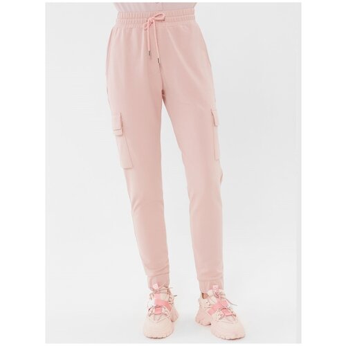 фото Трикотажные брюки зауженные lo розовые (46)