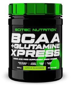 Фото Аминокислота Scitec BCAA+Glutamine Xpress 300 г - яблоко