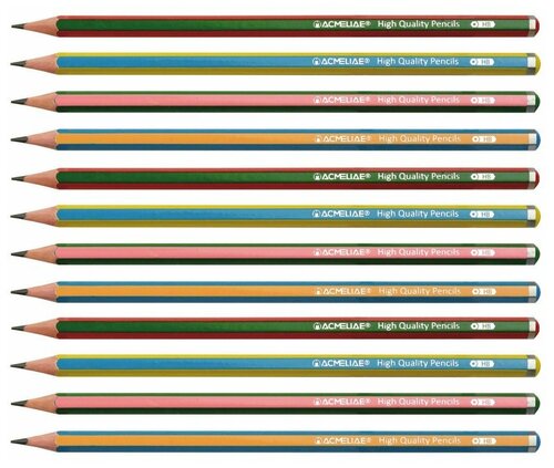 Карандаш чернографитный простой HB ACMELIAE, 12шт