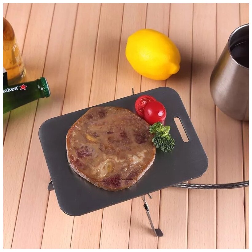 Сковорода-плато/разделочная доска Camping Cookware Steel Griddle нержавеющая сталь 175 х 125 см. +чехол.