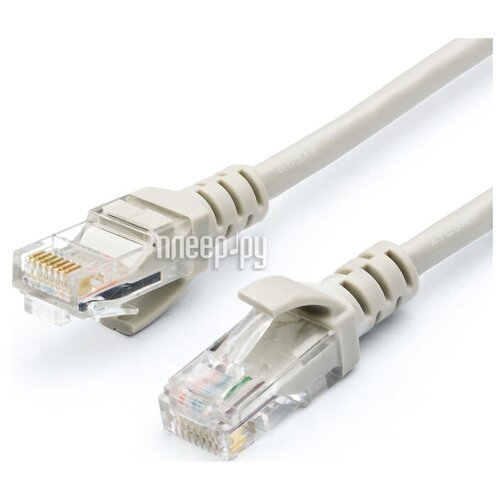 Патч-корд Atcom UTP, 3 m, литой, RJ45, Cat.5e, серый патч корд utp 0 5 m литой rj45 cat 5e atcom серый atcom at9159