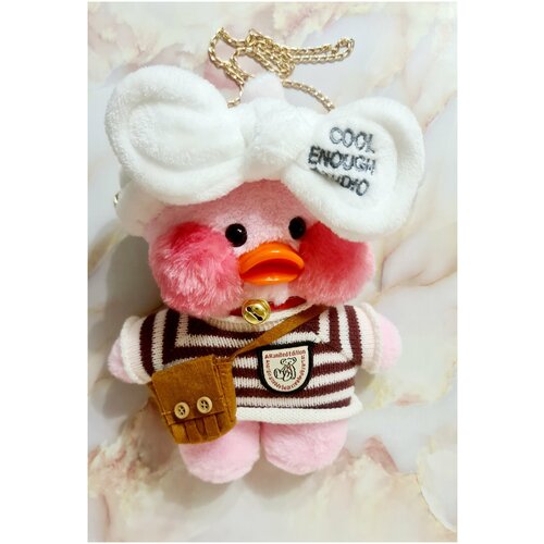 Сумка детская/ Сумочка для девочки/ Уточка Lalafanfan/Лалафанфан / Сумка мягкая игрушка Лалафанфан на цепочке