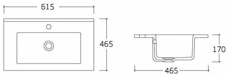 Тумба с керамической раковиной Vincea Gio 600 R.Oak - фотография № 7