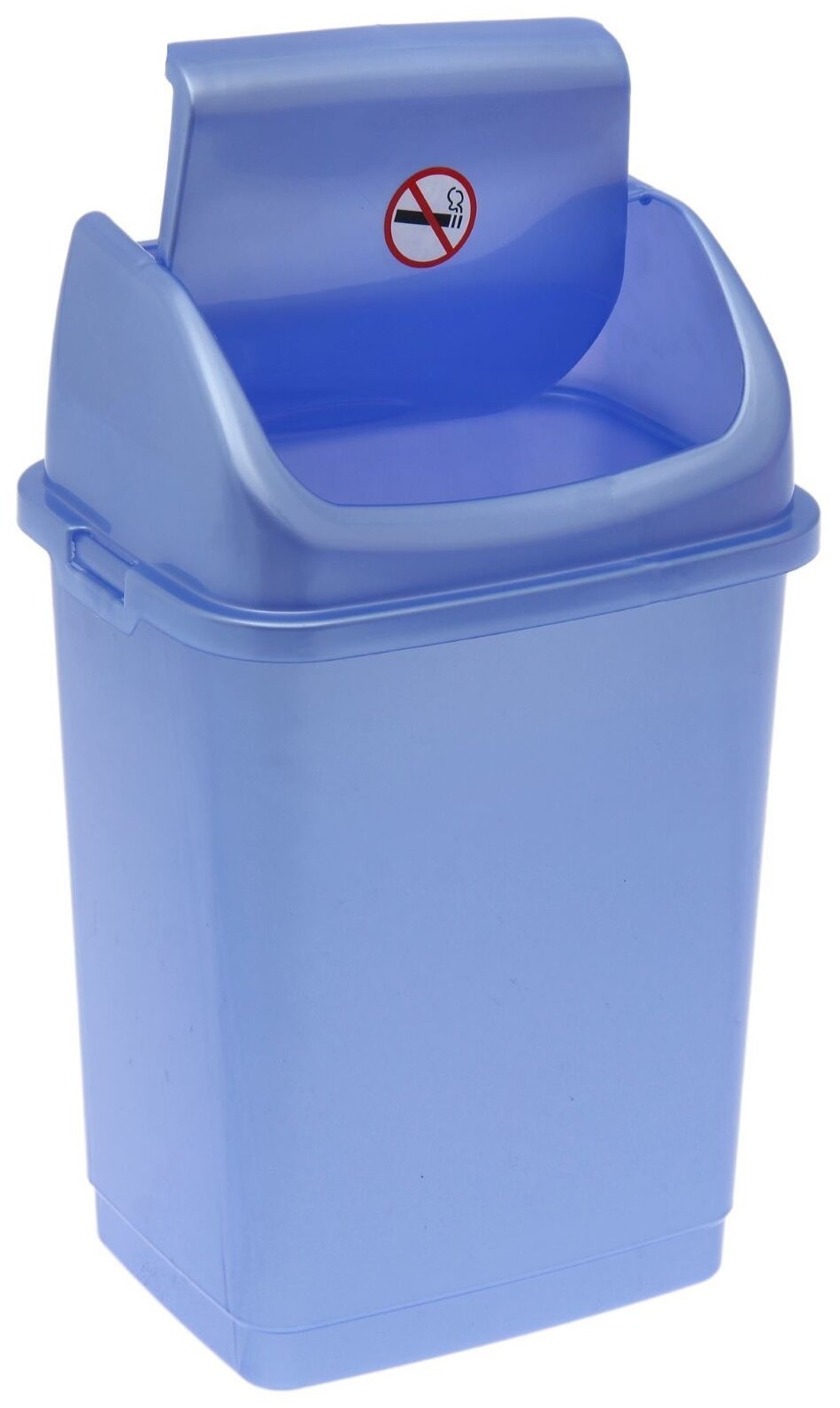 Контейнер для мусора «Камелия», 8 л, цвет голубой перламутр