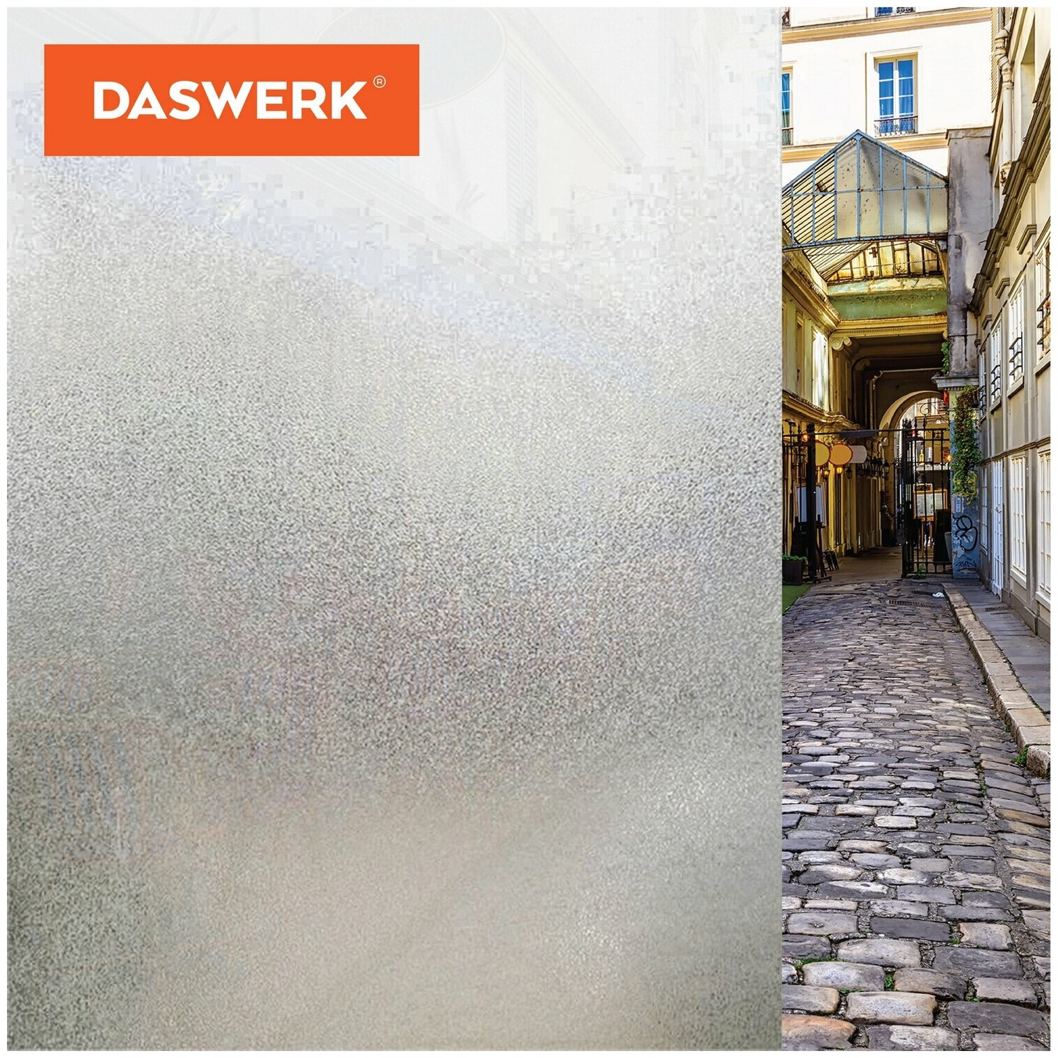 Пленка самоклеящаяся DASWERK на окно статическая без клея, солнцезащитная, 67,5х150 см, матовая