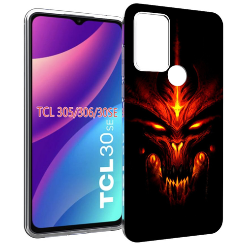 Чехол MyPads diablo-3-диабло для TCL 30SE / TCL 305 / TCL 306 / TCL 30E задняя-панель-накладка-бампер чехол mypads хендай hyundai 3 для tcl 30se tcl 305 tcl 306 tcl 30e задняя панель накладка бампер