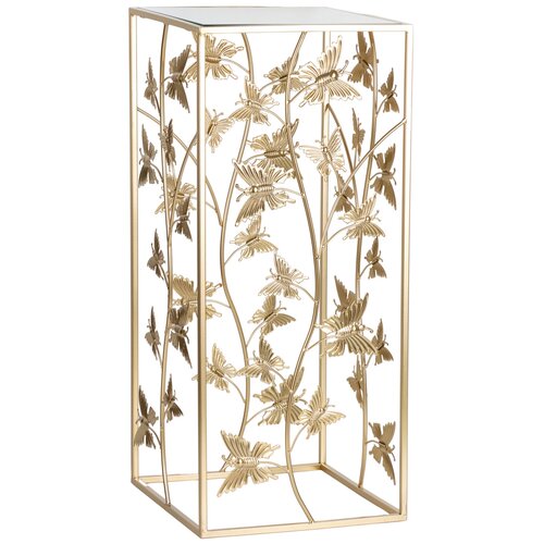 54-214 Подставка интерьерная с зеркальной столешницей 33х33х75см, Glasar