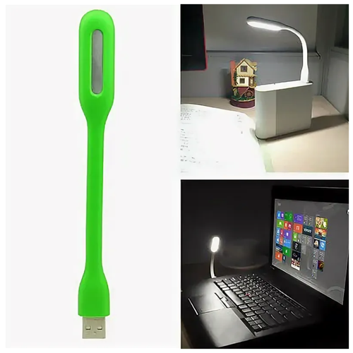 Мини-светильник USB гибкий светодиодный, зеленый