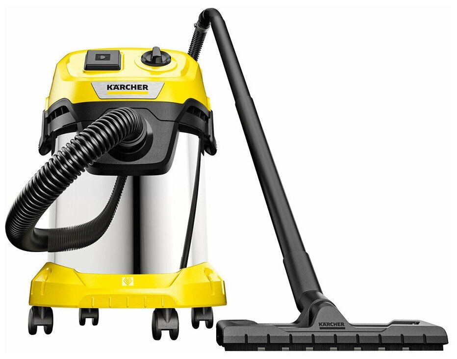Пылесос строительный электрический Karcher WD 3 P S V-17/4/20 (YSY) *EU (1.628-190.0) 1000 Вт 17 л