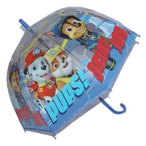 Зонт - трость прозрачный/ Детский зонтик от дождя GALAXY, полуавтомат, складной, арт. С-511, 