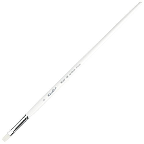Roubloff 1В22 синтетика, плоская, длинная ручка, №8, 1 шт., белый
