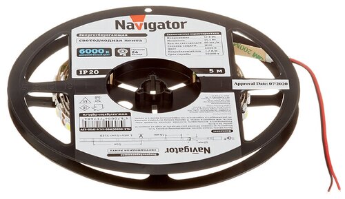 Лента светодиодная SMD 5050 Navigator (71768) 6000К 14,4 Вт 12 В IP20 5 м